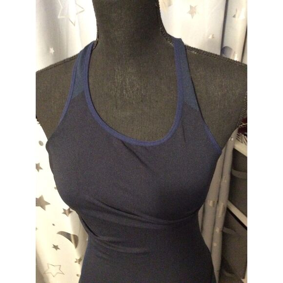 Victoria's Secret PINK Seamless RacerBack Tank Top Medium M Blues - Picture 5 of 5